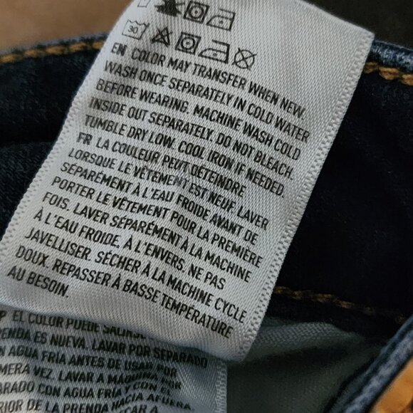 American Eagle Skinny Jeans 6 Long – Dark Wash Raw Hem Super Stretch Mid Rise - Picture 12 of 12